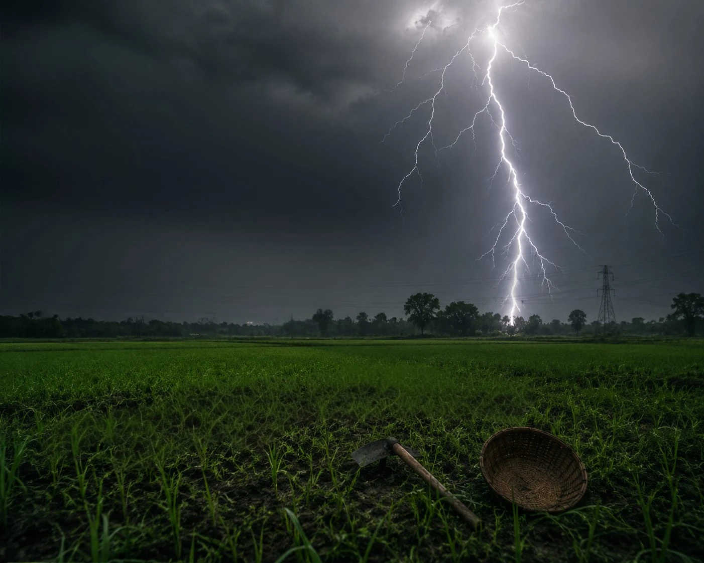 জমি চাষের সময় বজ্রপাতে যুবকের মৃত্যু
